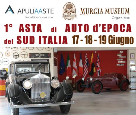 Prima Asta di Automobili D’Epoca del Sud Italia 17 18 e 19 Giugno 2016 | Puglia