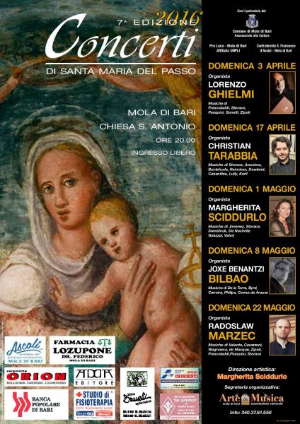 "Concerti di Santa Maria del Passo"- Organista: Radoslaw Marzec (Poland)