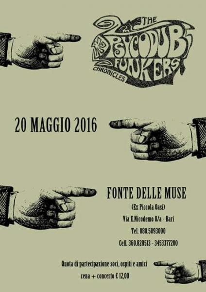 SERATA "FUNKERS" alla FONTE DELLE MUSE Venerdì 20 Maggio