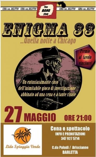 Cena con Delitto a Spiaggia Verde - Enigma 33