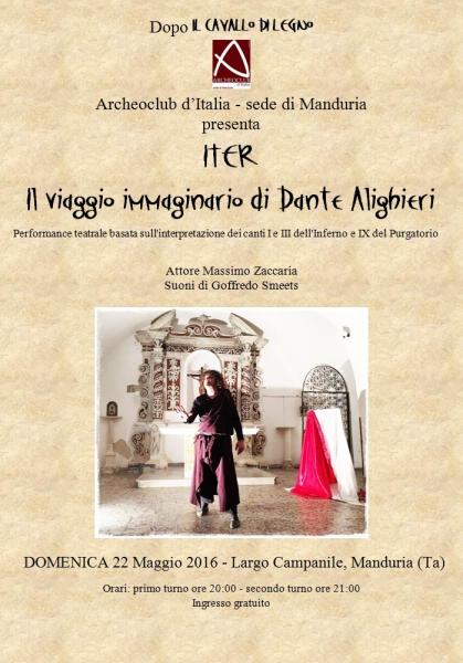 Performance teatrale "Iter - Il viaggio immaginario di Dante Alighieri"