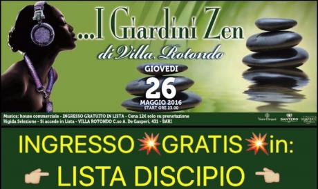 I Giardini di Villa Rotondo Ingresso Gratis in Lista Discipio