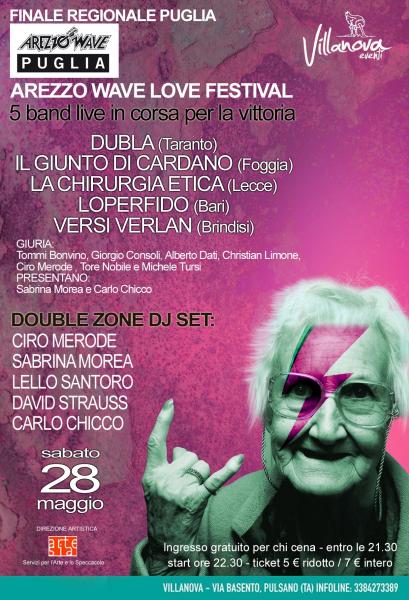 Finale regionale Puglia "Arezzo Wave Love Festival 2016" + Double Zone Dj Set