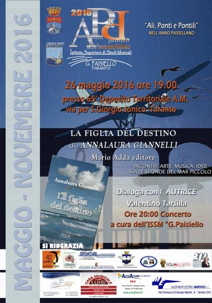 "Ali, Ponti e Pontili"LA FIGLIA DEL DESTINO di A. Giannelli - Dialogo con l'Autrice