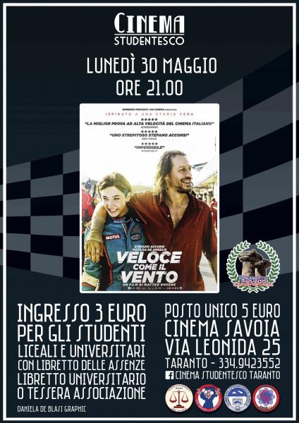 "Veloce come il vento" in rassegna al cinema Savoia