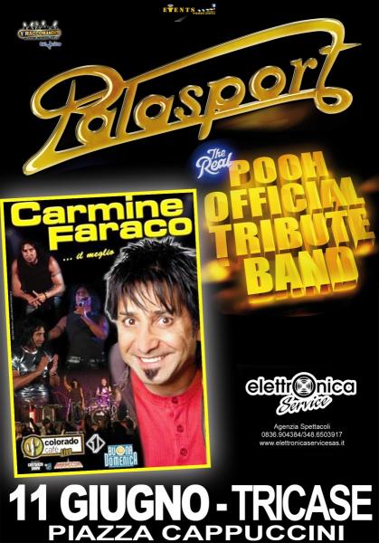 Palasport Official Tribute Band Pooh live Concert, Special Guest " Carmine Faraco " Cabaret