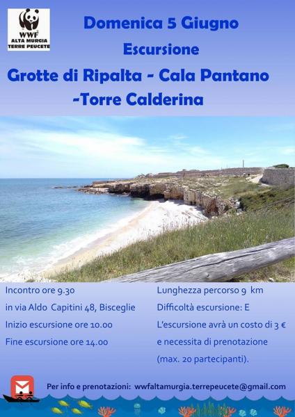 Escursione torra calderinagrotta  di ripalta e cala pantano
