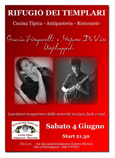 Grazia Zingarelli e Stefano De Vivo Unplugged live al Rifugio dei Templari