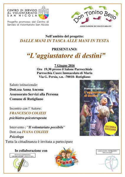 Presentazione de -L'Aggiustatore di Destini- di Francesco Colizzi