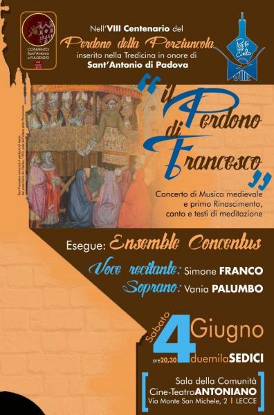 "Il Perdono di Francesco" - Letture e Musiche per gli 800 anni del "Perdono della Porziuncola"