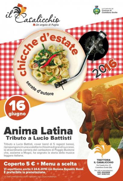 Omaggio a LUCIO BATTISTI con gli "Anima Latina"