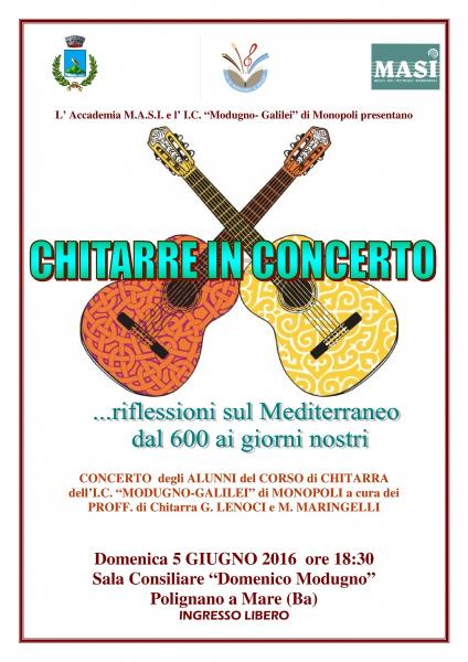 "CHITARRE IN CONCERTO....riflessioni sul Mediterraneo dal 600 ai giorni nostri"
