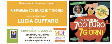 Presentazione del libro di Lucia Cuffaro Risparmia 700 euro in 7 giorni