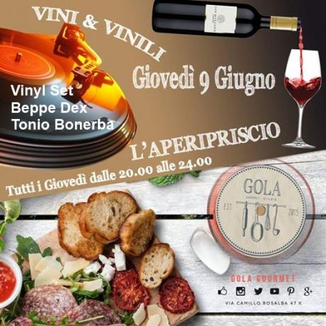Vini e Vinili per L'aperipriscio in Citta' da Gola