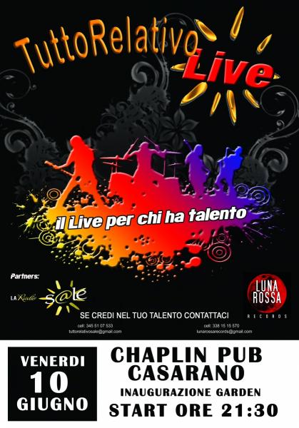 TuttoRelativoLive al Chaplin Pub di Casarano
