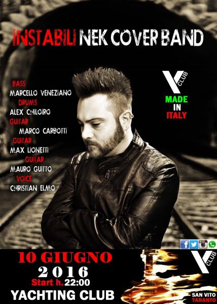 Instabili Nek cover band "Prima di parlare live summer 2016"