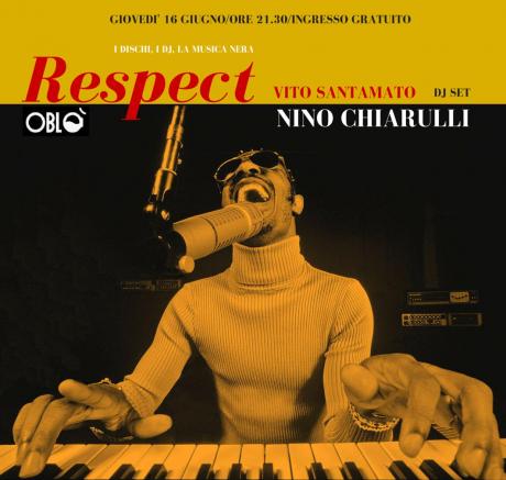 Terzo appuntamento con Respect: Nino Chiarulli e Vito Santamato all'Oblò