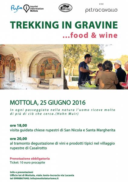 TREKKING IN GRAVINE...food & wine