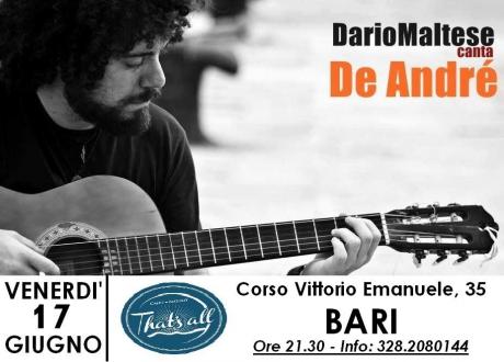 Dario Maltese canta De André
