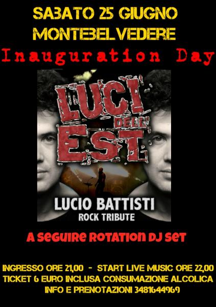 Inaugurazione Montebelvedere: tributo a Lucio Battisti e dj set