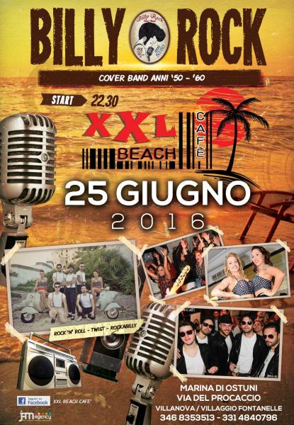 BILLY ROCK Live at Xxl Beach Cafè // Sabato 25 Giugno 2016