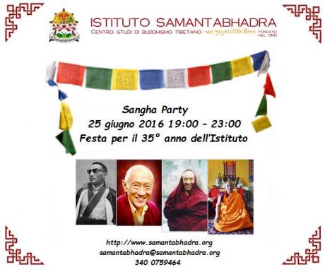 «Sangha Party» per i 35 Anni Dell'istituto Samantabhadra