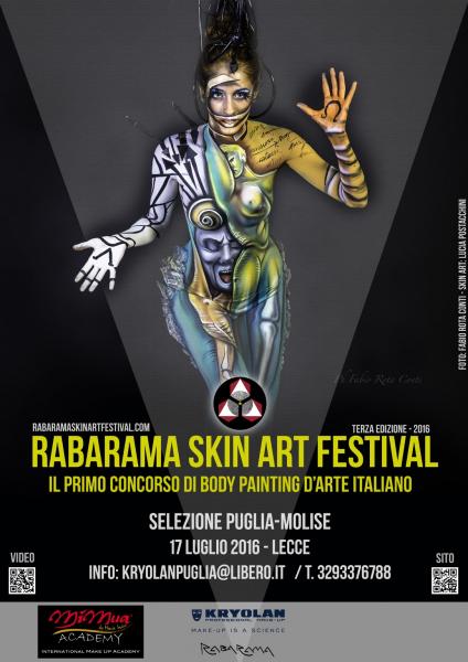 L'Unico Concorso di Body Painting d'Arte d'Italia arriva a Lecce:  Rabarama Skin Art Festival