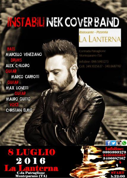 Instabili Nek Tribute Band "Prima di Parlare" live 2016