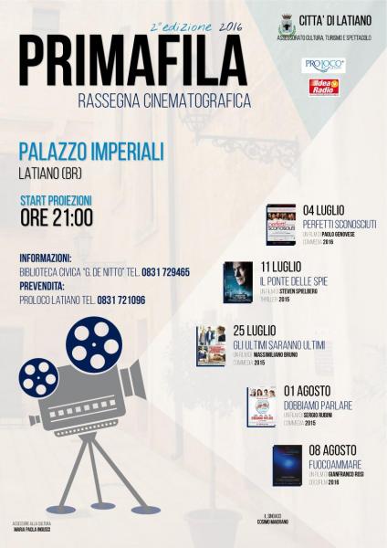 Primafila – Rassegna Cinematografica II edizione