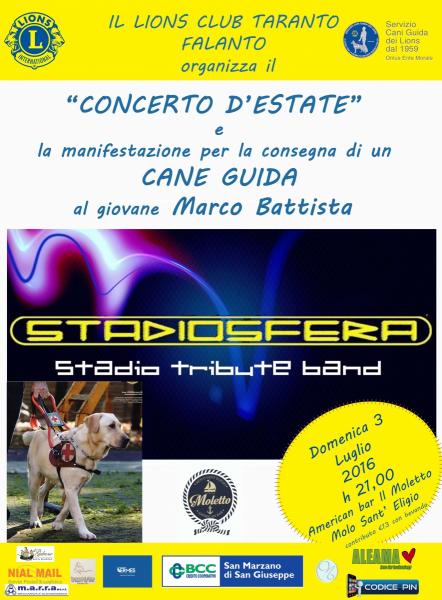 Concerto d'Estate e consegna di un Cane Guida Lions