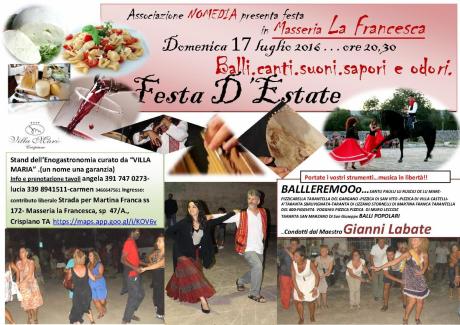 Festa D’ESTATE in Masseria