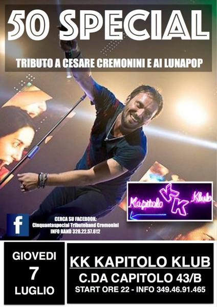 50special - Tributo a Cesare Cremonini Live