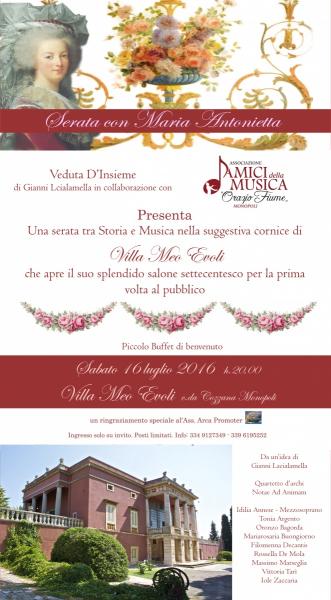 Serata con Maria Antonietta