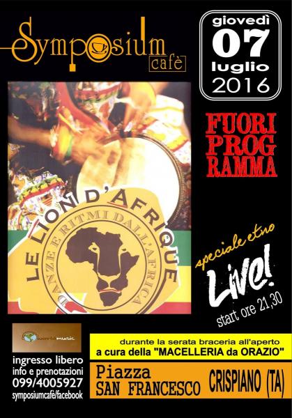Le Lion d'Afrique live al Symposium