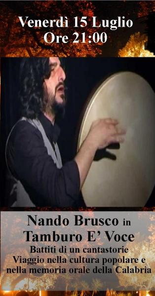 Nando Brusco in Tamburo e' Voce - Battiti di un Cantastorie