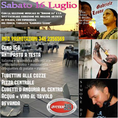 Spettacolo di Fuoco dell'artista "Gabriele Leone" + Simone dj
