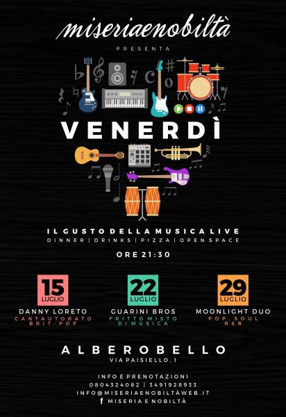 Venerdì - il gusto della musica live