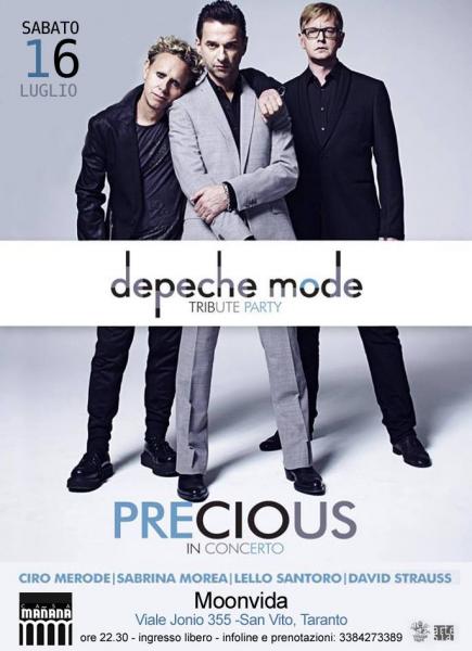 Depeche Mode Party con Precious in concerto + dj set con Ciro Merode, Sabrina Morea, Lello Santoro e David Strauss