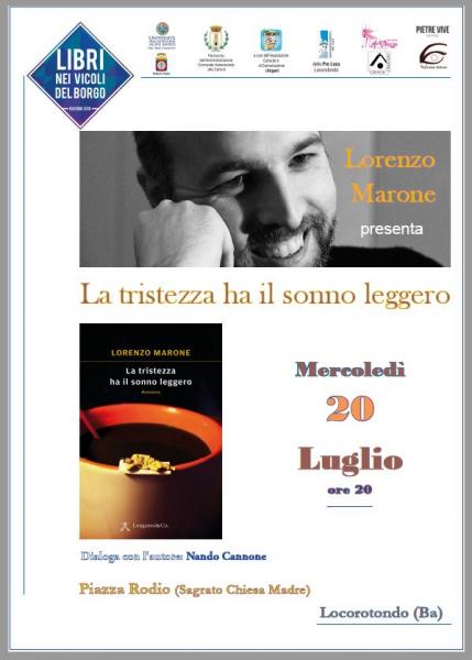 Lorenzo Marone Presenta "La Tristezza ha il Sonno Leggero"