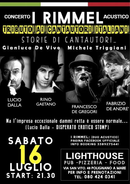 I Rimmel: Tributo ai Cantautori Italiani