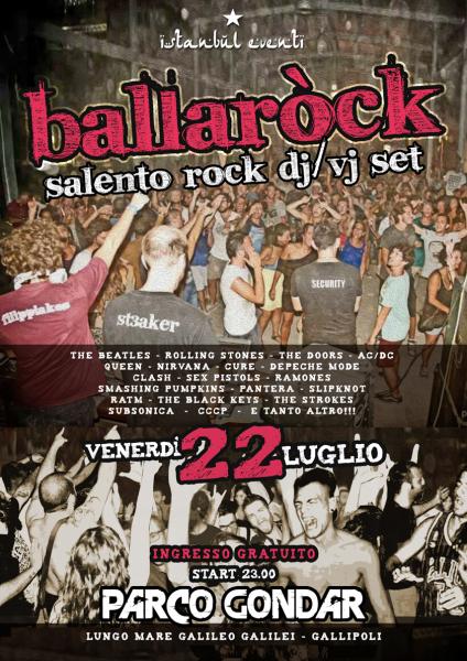 BALLAROCK al Parco Gondar. Inizia l'estate Ballarock 2016