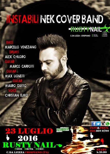 Instabili Nek Tribute Band "Prima di Parlare live 2016"