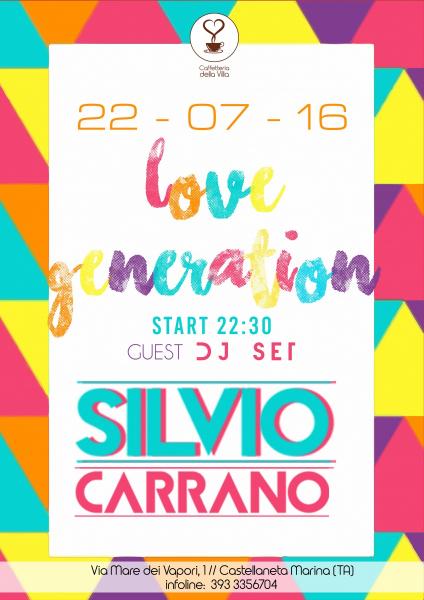 Love Generation alla Caffetteria della Villa