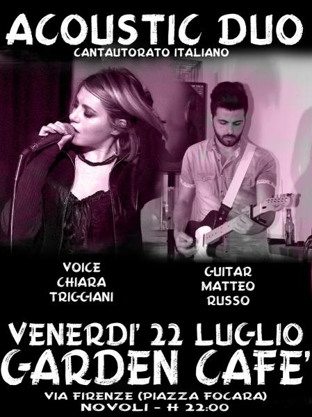 Italian Acoustic duo live al Garden cafe di novoli