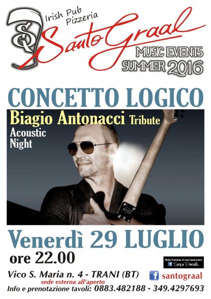 Concetto Logico biagio antonacci tribute acoustic night at Santo Graal