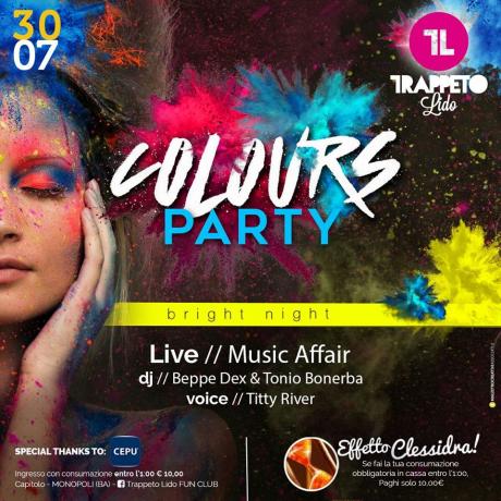 Colours Party & Music Affair live al Trappeto Lido