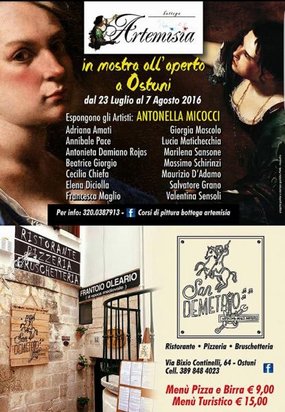 Bottega Artemisia In Mostra all'aperto nei vicoli di Ostuni