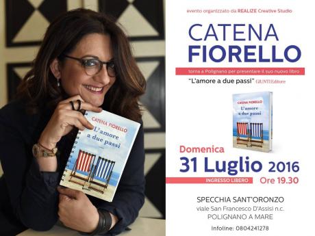 CATENA FIORELLO a Polignano per presentare il suo nuovo libro "L'Amore a due passi"
