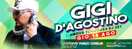 Gigi D’Agostino il 18 agosto a Gallipoli per Postepay Sound Parco Gondar