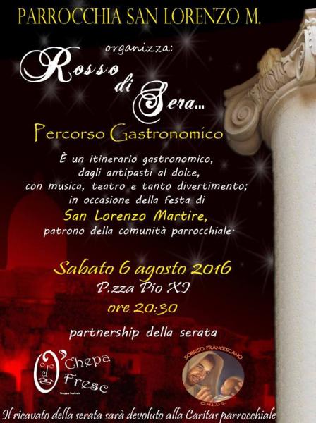 Rosso di Sera Percorso Gastronomico